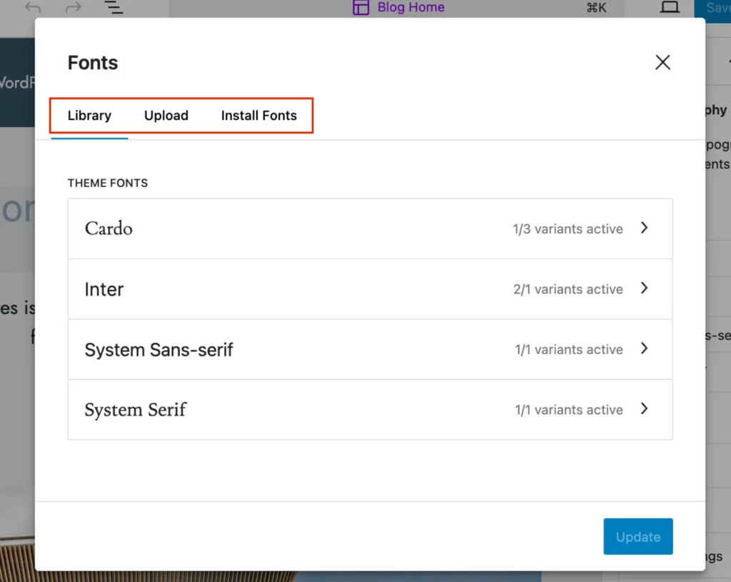 upload your font